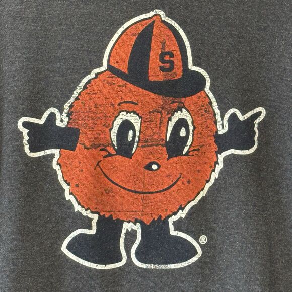 Vintage Jerzees Syracuse Orange Pullover Hoodie Mens XL Gray Logo College - Picture 2 of 9